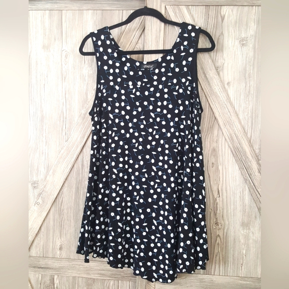 Papa Black Knitwear Sleeveless Tunic Top XL